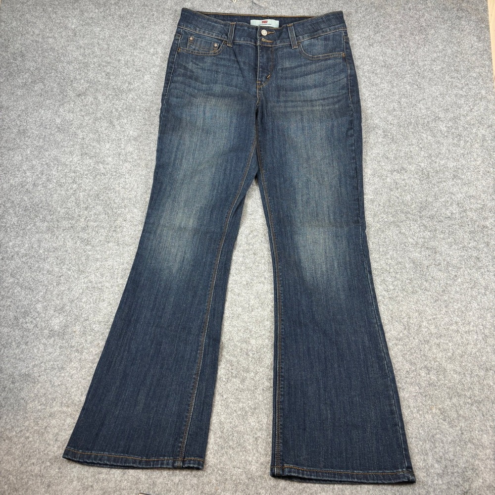 Levis 526 Slender Bootcut Jeans Womens 8M Dark Wash Blue Flap Pocket Denim